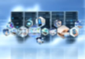 Internet and information technology with cloud server computing process