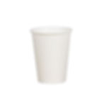 Plain white single wall paper cup for takeaway drinks