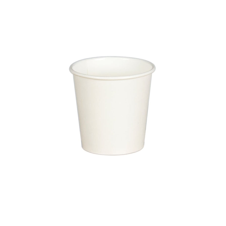 Disposable white cups made from paper – eco-friendly option