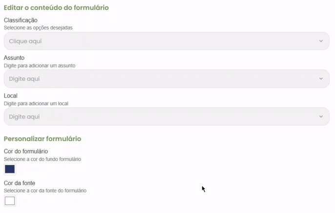 Imagens da edição da plataforma