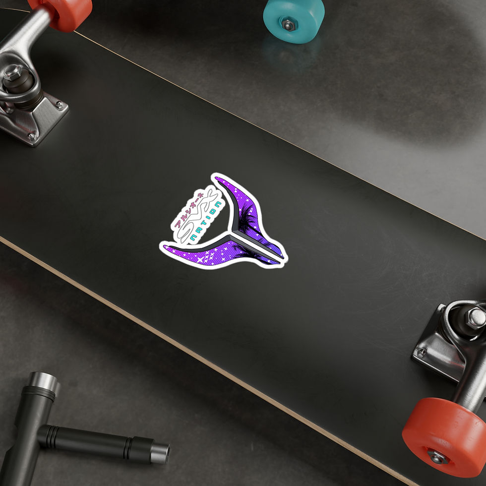 Thumbnail: SVX NATION Retrowave Alcyone Horns Kiss-cut Sticker