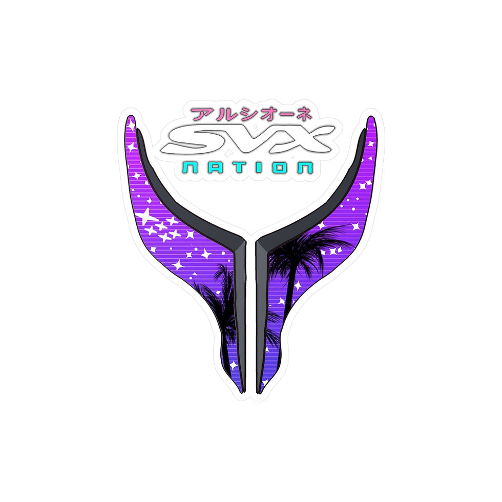 Thumbnail: SVX NATION Retrowave Alcyone Horns Kiss-cut Sticker