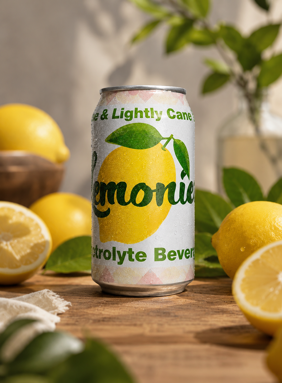 Rendering of Lemonida drink in a can.
