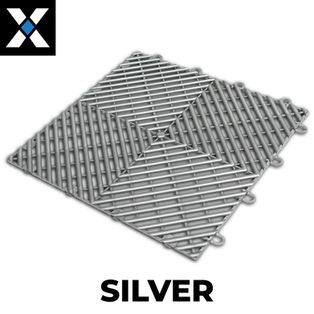 silver garage flooring installed by MODLINX in Charlotte