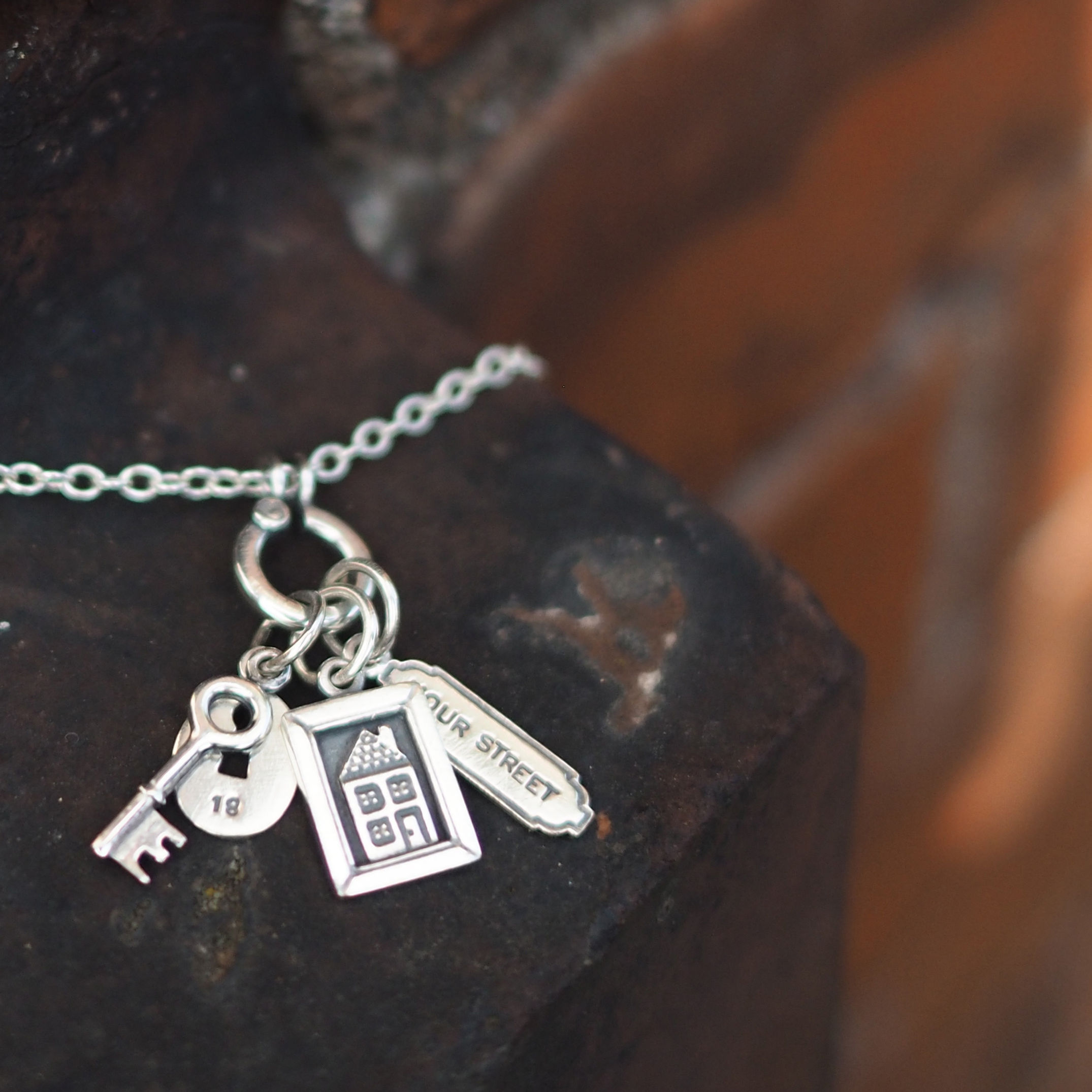 HOME IS WHERE THE HEART IS CHARM NECKLACE