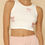 Thumbnail: Miss Sparkling Ribbed Bow Embroidered Cropped Tank Top