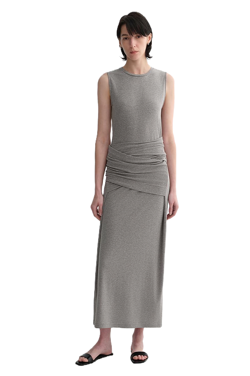 Thumbnail: Firelady Fur Ice Silk Wool Blend Dress With Adjustable Waistline