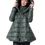 Thumbnail: Metamorphoza Green Quilted Puffer Coat with Hood