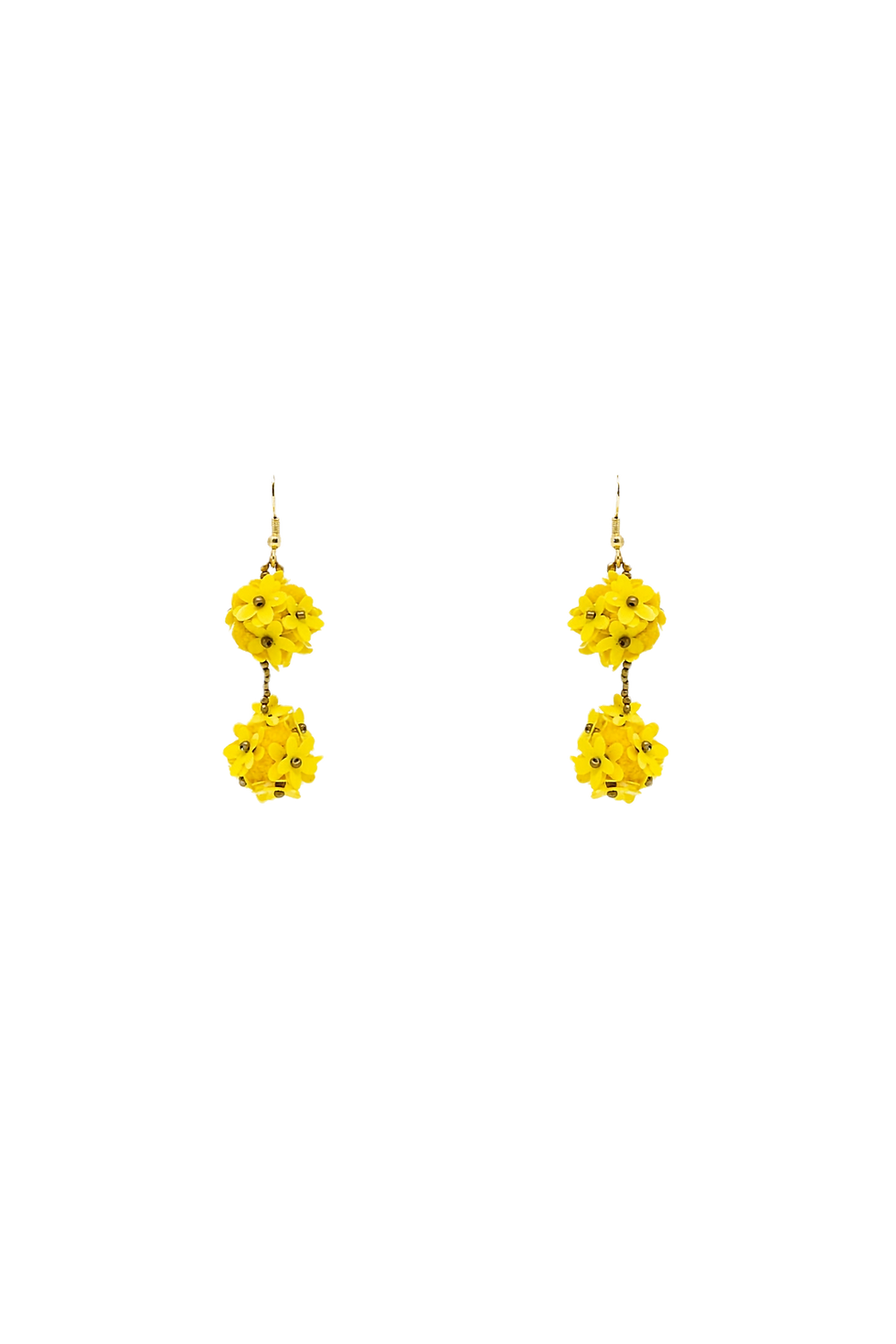 Q2 Romantic Yellow Daisy Floral Drop Earrings