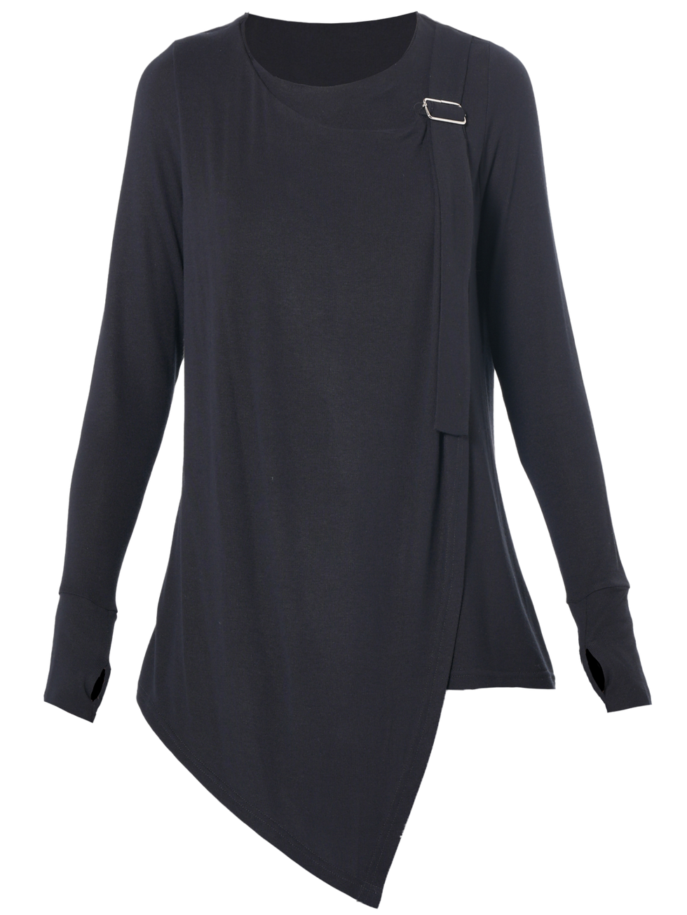 Thumbnail: Metamorphoza Asymmetric Long Sleeve Top in Black