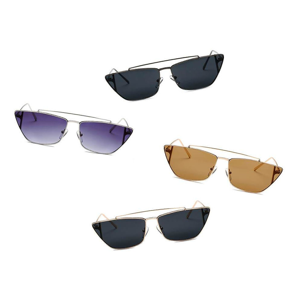 Thumbnail: Cramilo Eyewear Geometric Rectangle Sunglasses