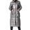 Thumbnail: Metamorphoza Long Puffer Jacket with Oversize Pockets in Silver