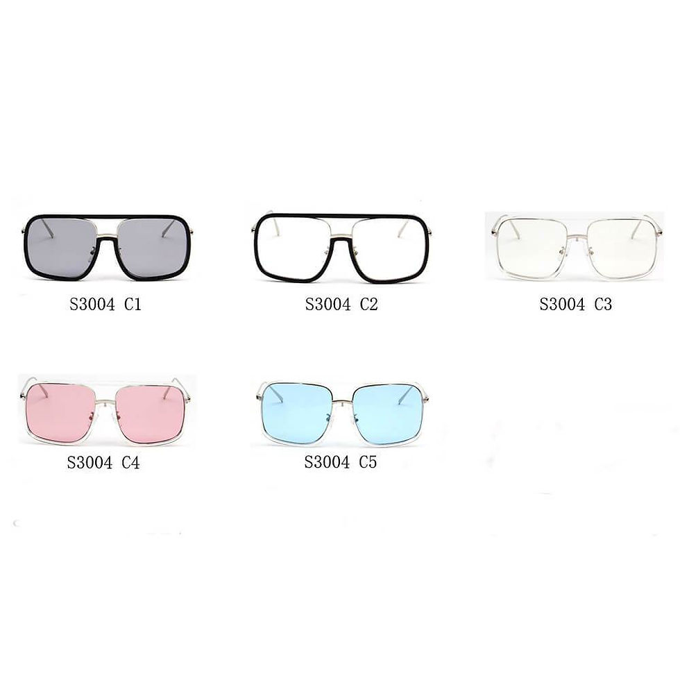 Thumbnail: Cramilo Eyewear MAGNA Oversized Pillowed Square Aviator Sunglasses