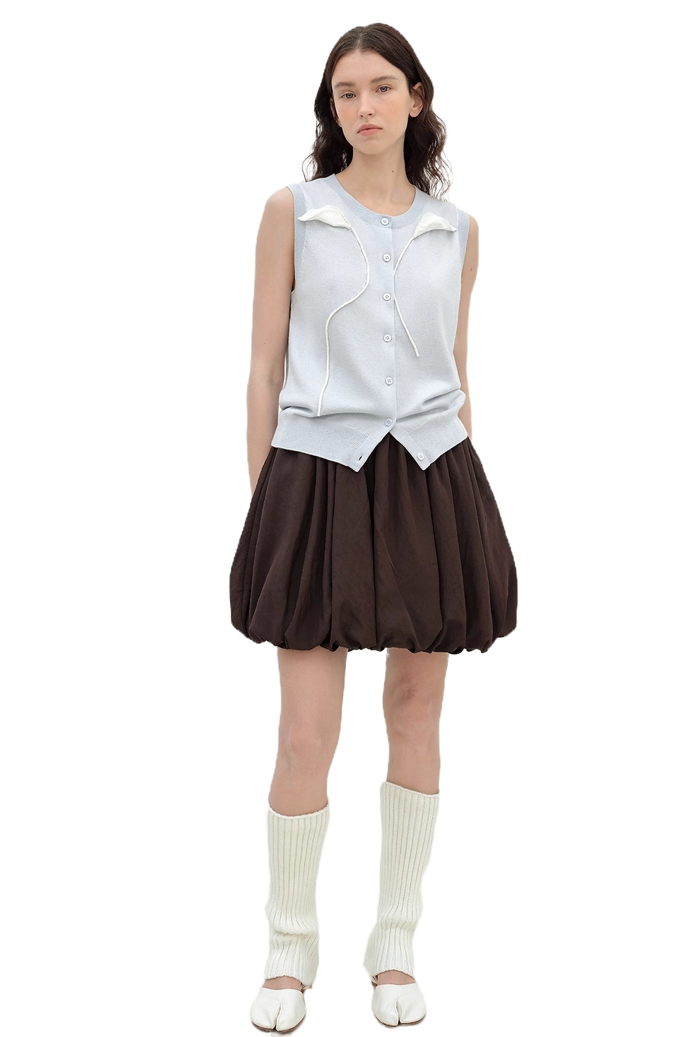 Thumbnail: Firelady Fur "Bubble Park" Elastic Waist Three-Dimensional Flower Bud Skirt