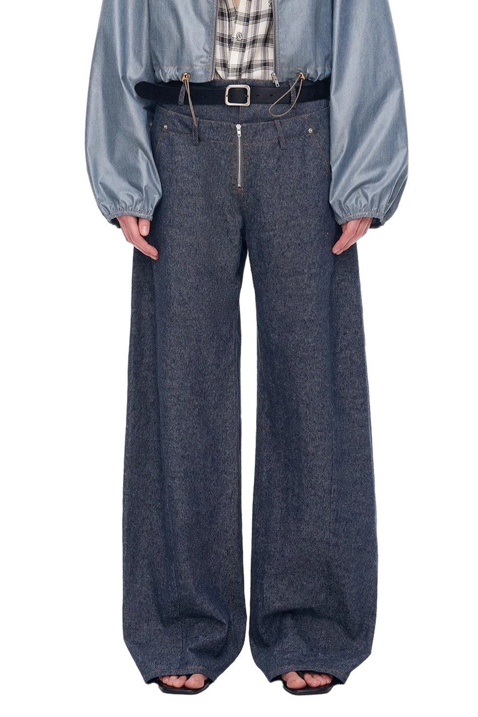 Firelady Fur "Berlin Street" Double Waist Linen Trousers