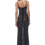 Thumbnail: GUZUNDSTRAUS Frema Black Crystal Mesh Maxi Dress
