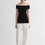 Thumbnail: Firelady Fur Mulberry Silk Blend Off-Shoulder Strapless Elegant Knit Top