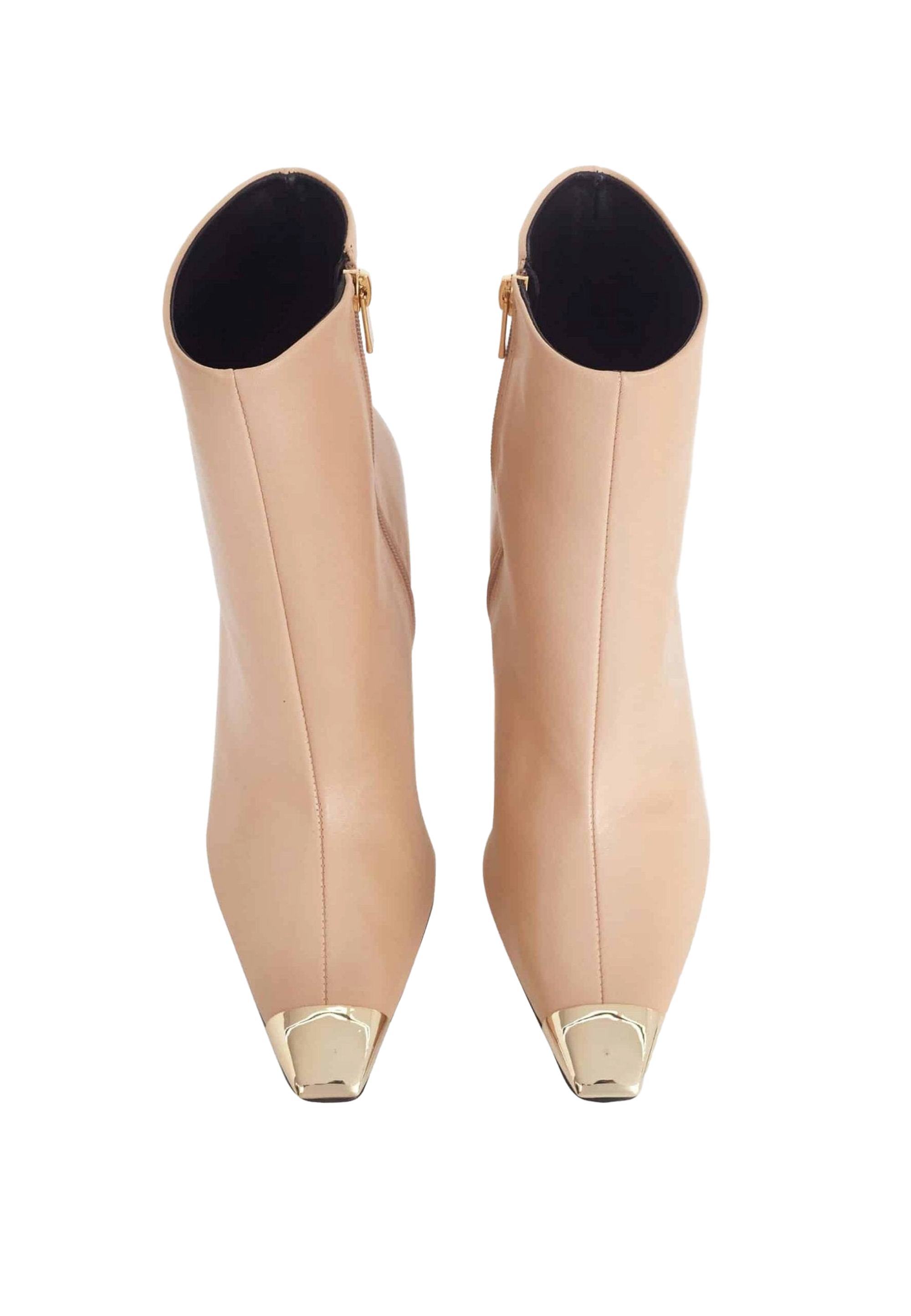 Mangara Atelier Inga Calf Leather Ankle Heeled Pointed-Toe Boots
