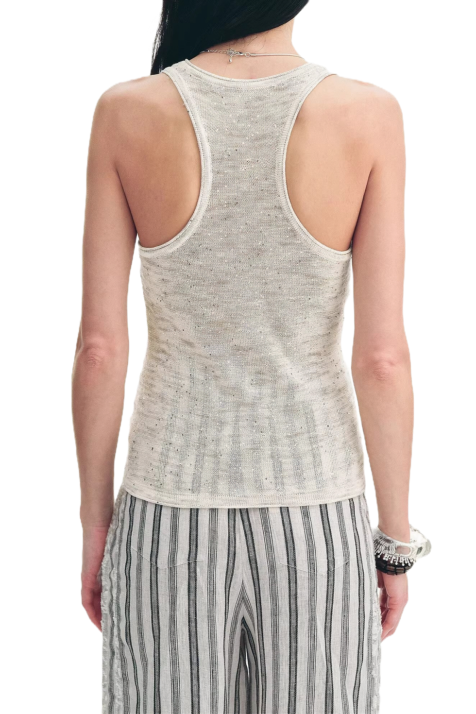 Thumbnail: Firelady Fur "Summer Night Starry Sky"  Henley Beaded Vest Top
