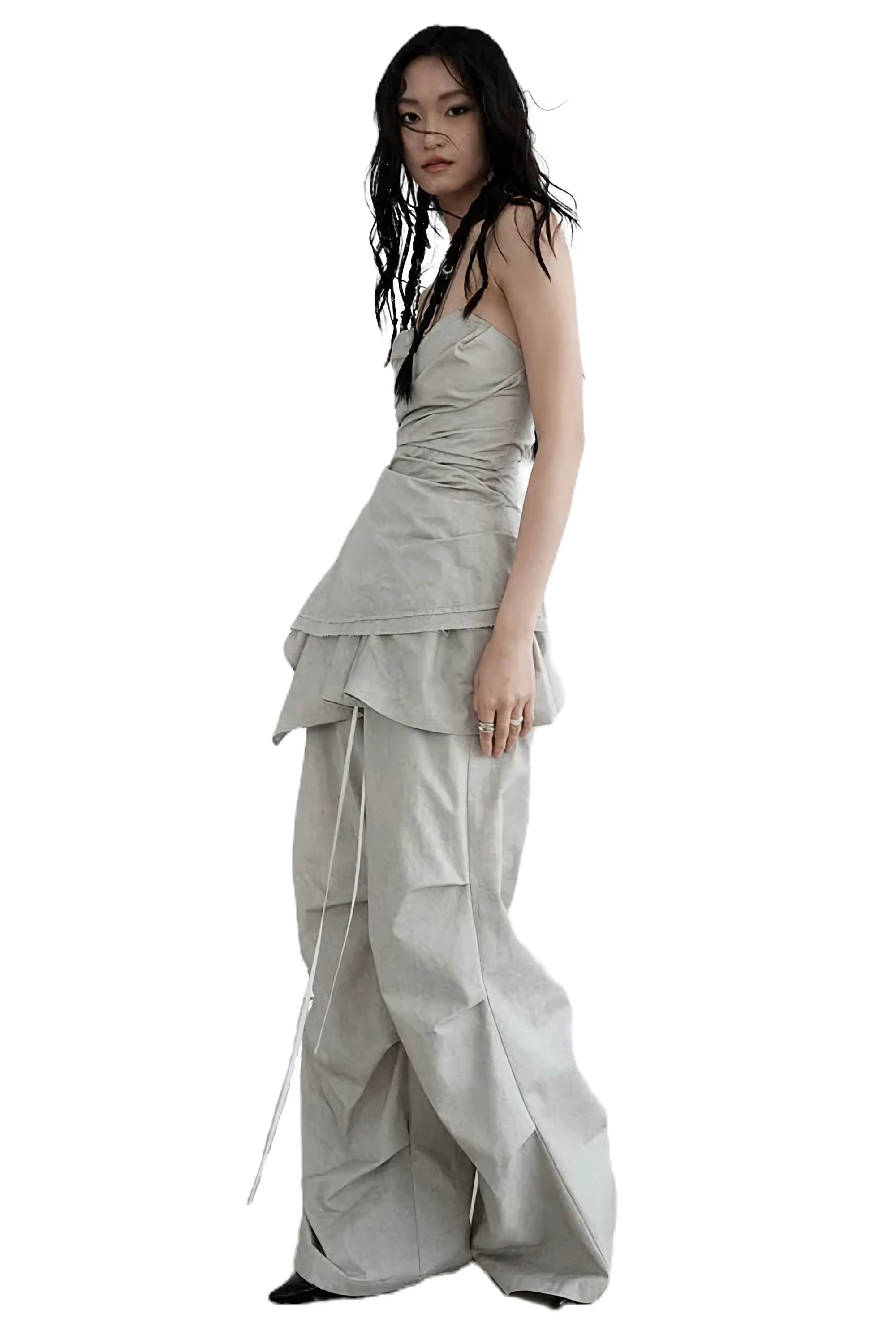 Marigold Shadows Hantuki Layered Tube Top