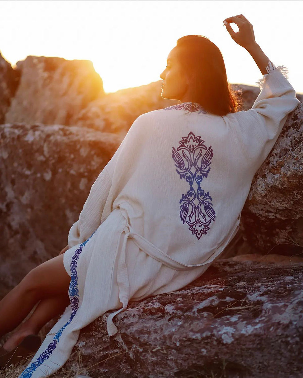 Heart Earth Craft Handwoven Cotton Robe | Indie Identity