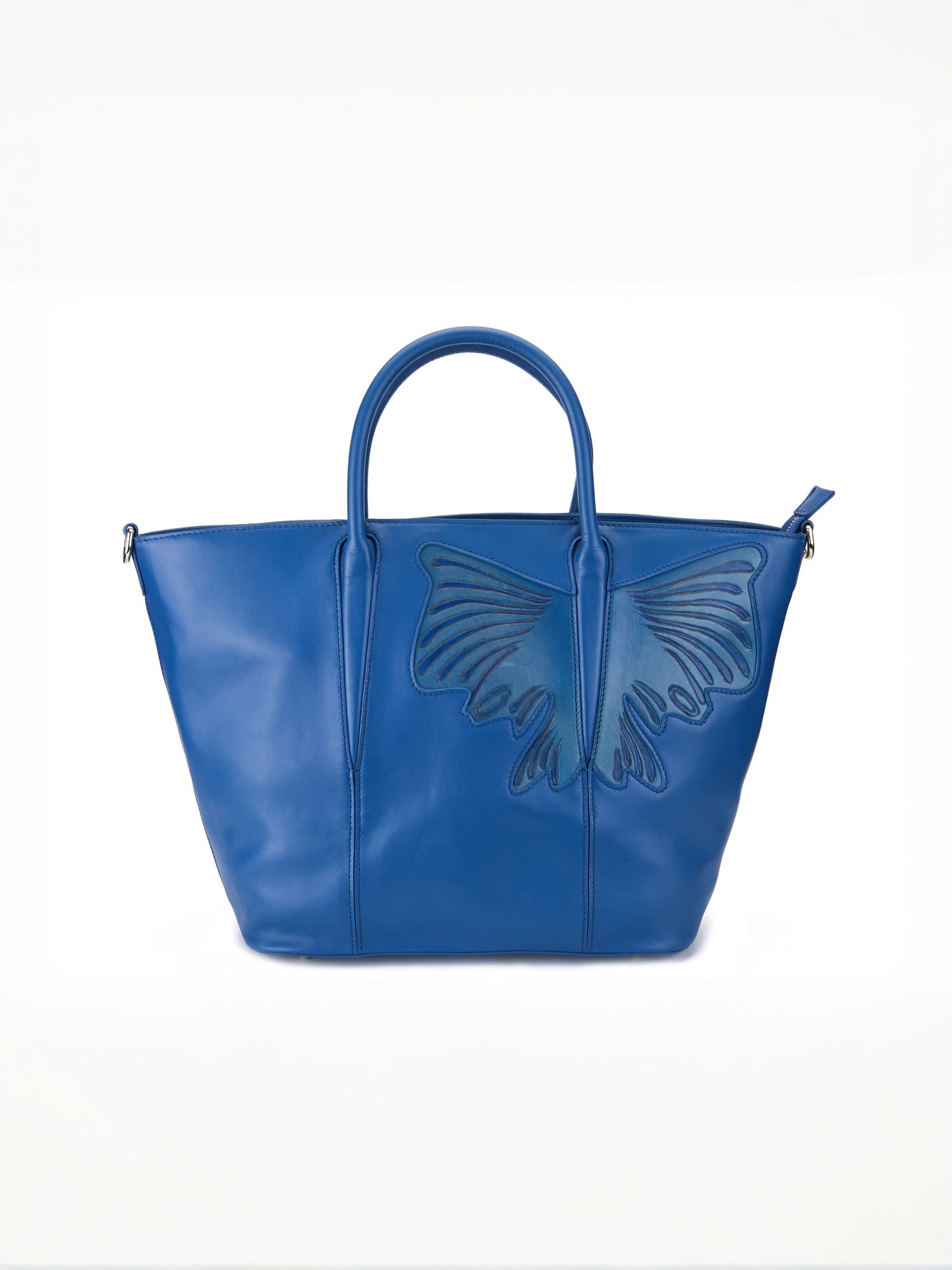 Bellorita Butterfly Top Handle Tote in Blue