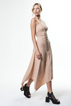 Asymmetric Cotton Beige Dress (7).jpg