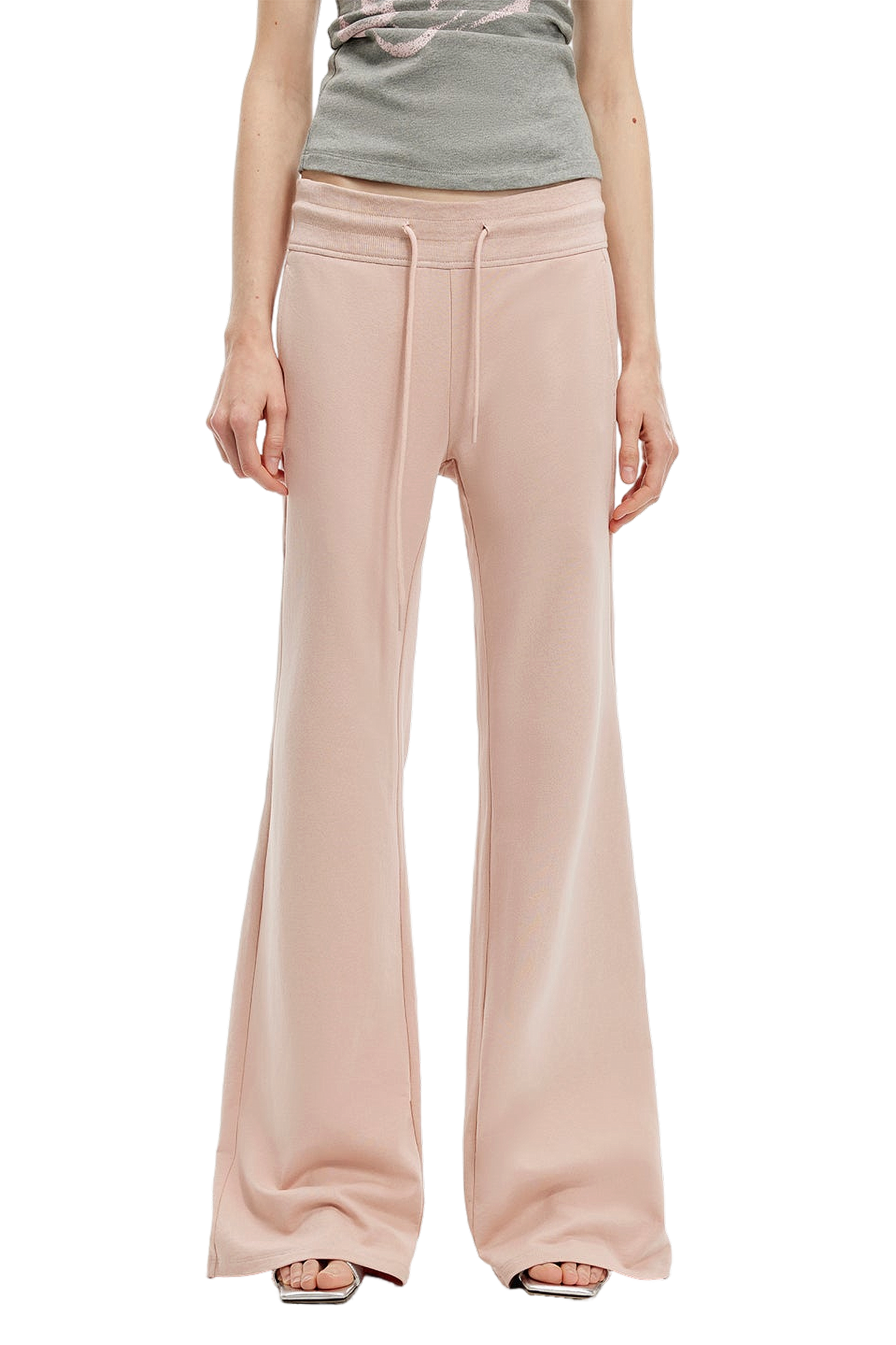 Firelady Fur "American High Street" Cotton Low-Rise Drawstring Flared Pants