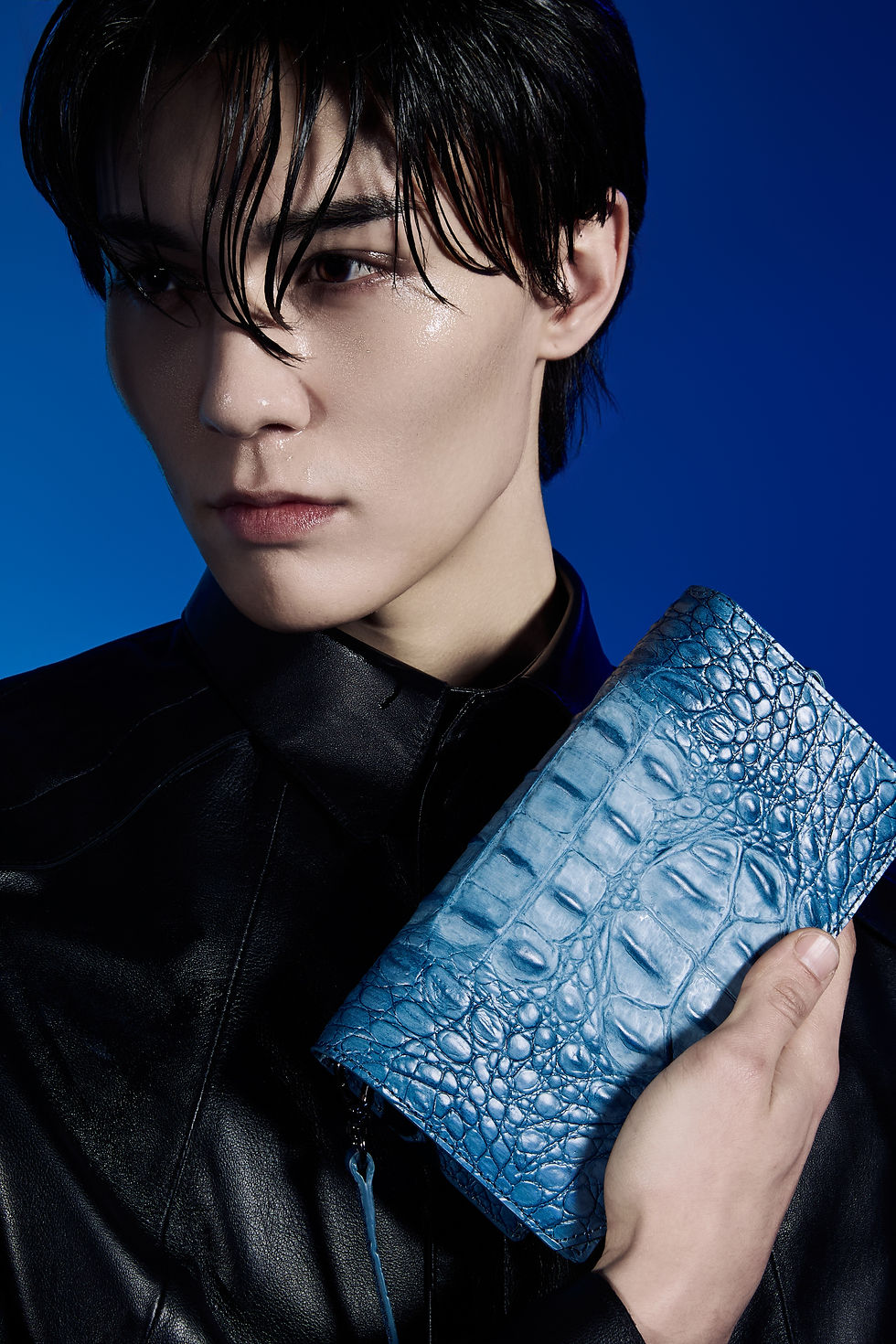 Thumbnail: Furthest Death De Armor Mini Bag in Blue Crocodile