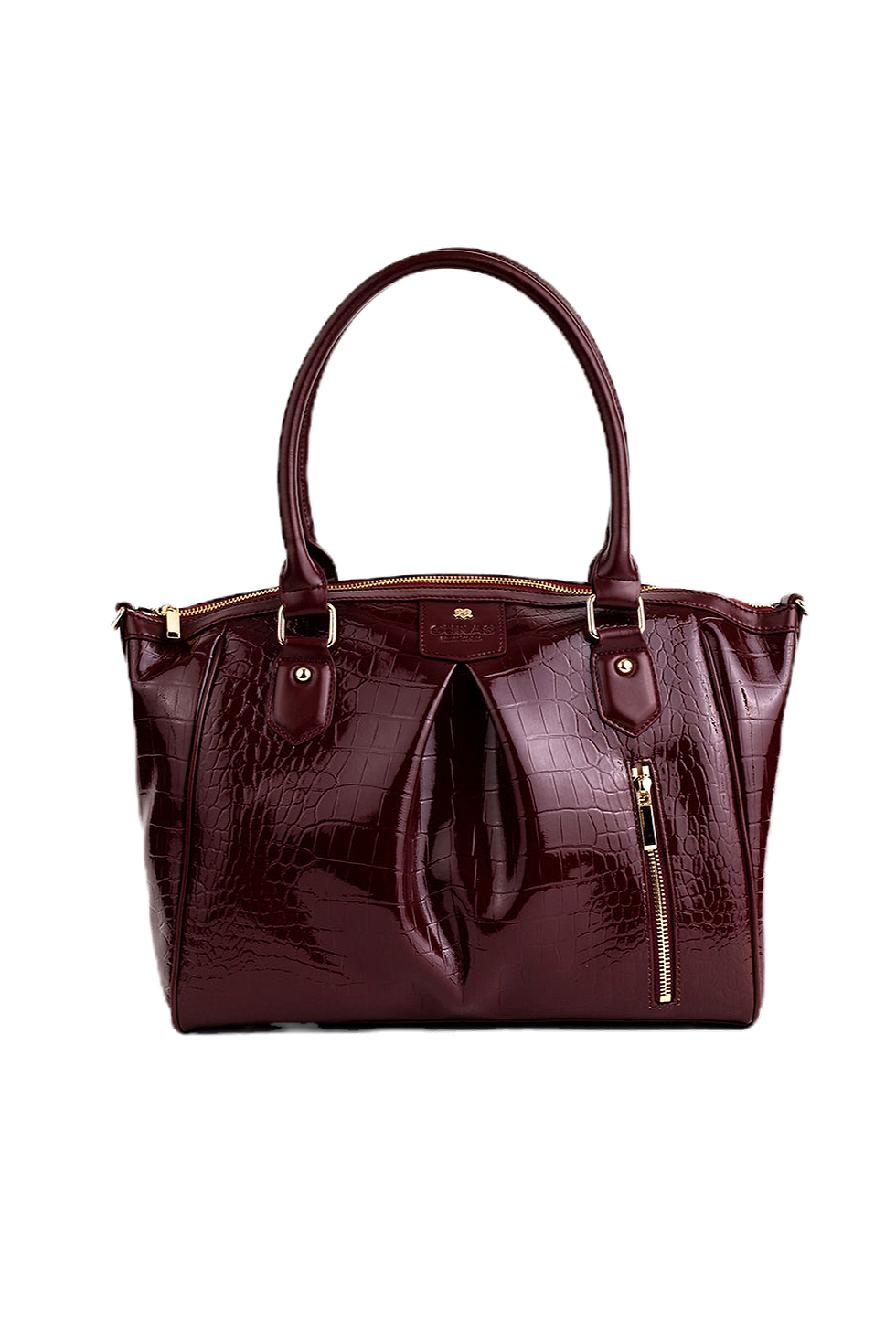 GUNAS NEW YORK Madison PE Vegan Leather Handbag - Burgundy