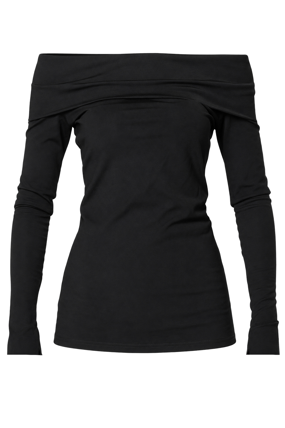 Metamorphoza Black Off-Shoulder Top with Concealed Sleeve Zippers