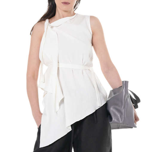 Metamorphoza Sleeveless Asymmetric Top