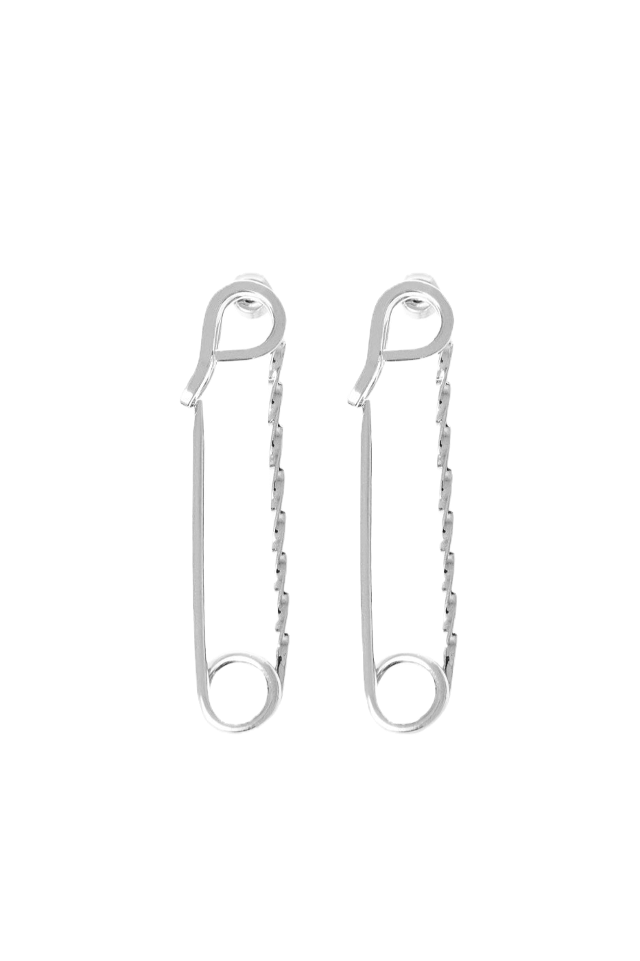 Eklexic Small Twisted Safety Pin Earrings | Handmade in USA from 14k gold or rhodium silver plated brass