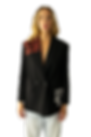 Dream of Desire Oversized  Hand-painted Graffiti Black Blazer in Small