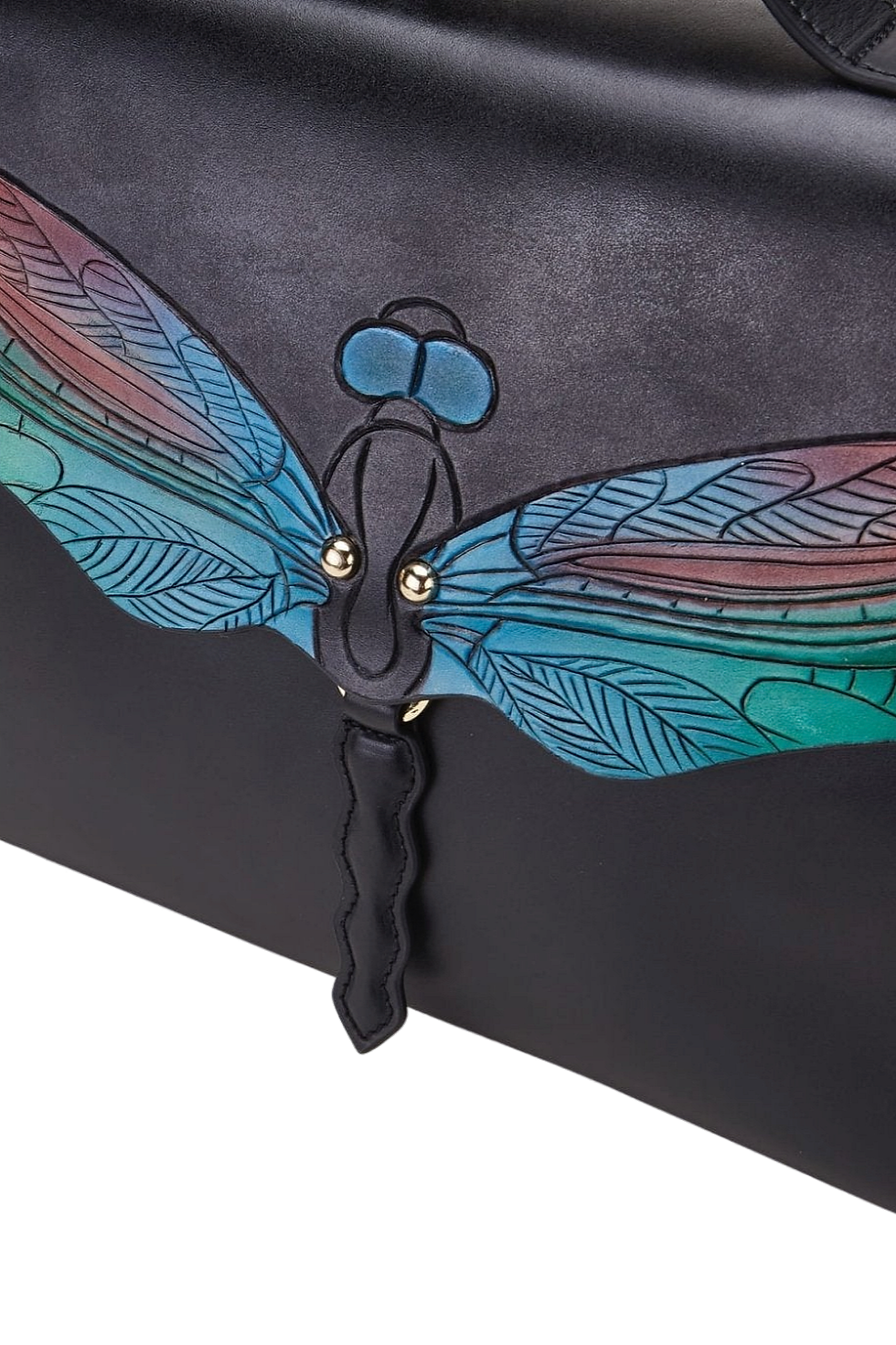 Thumbnail: Bellorita Dragonfly Leather Satchel Bag
