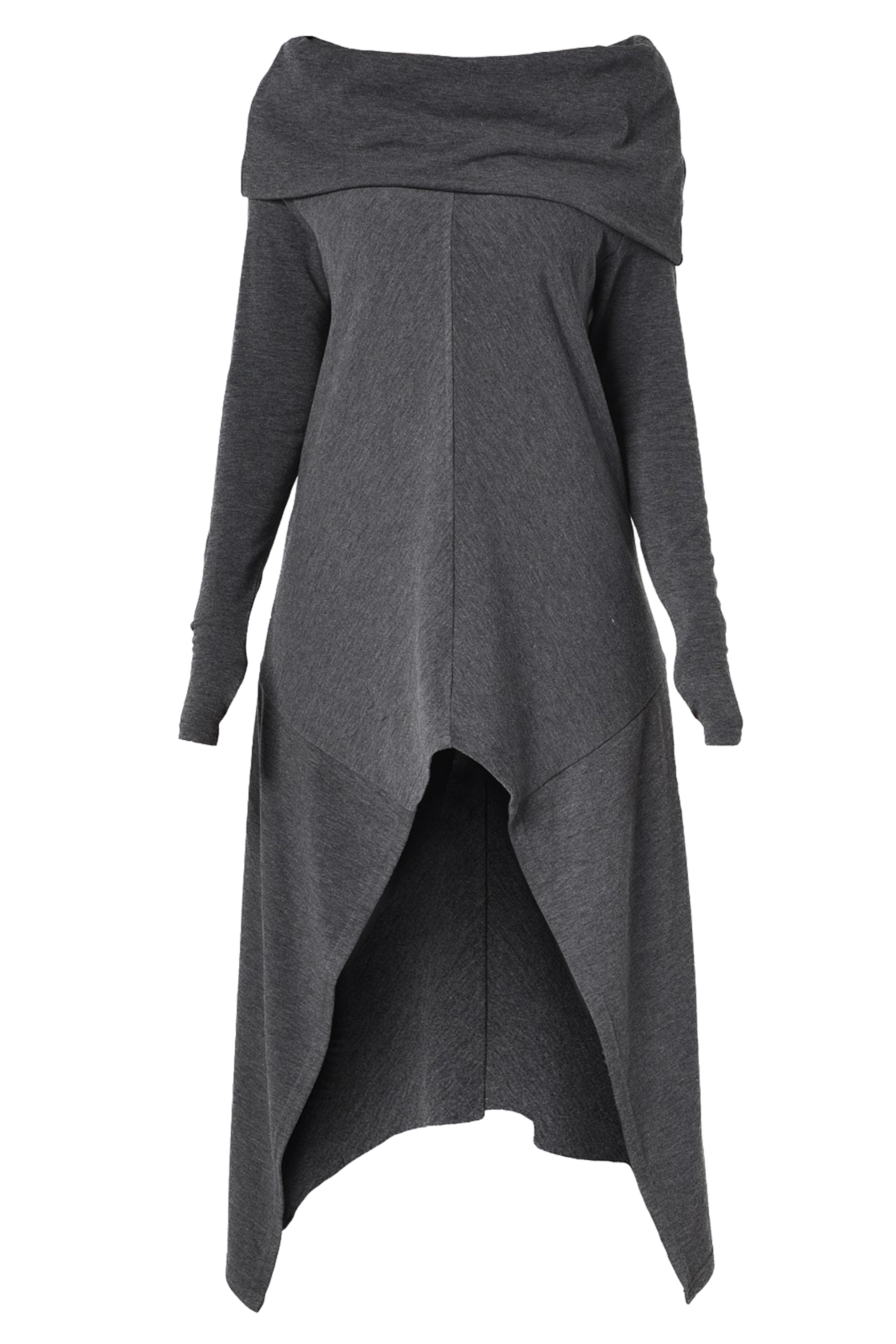Metamorphoza Extravagant Loose Tunic in Dark Gray