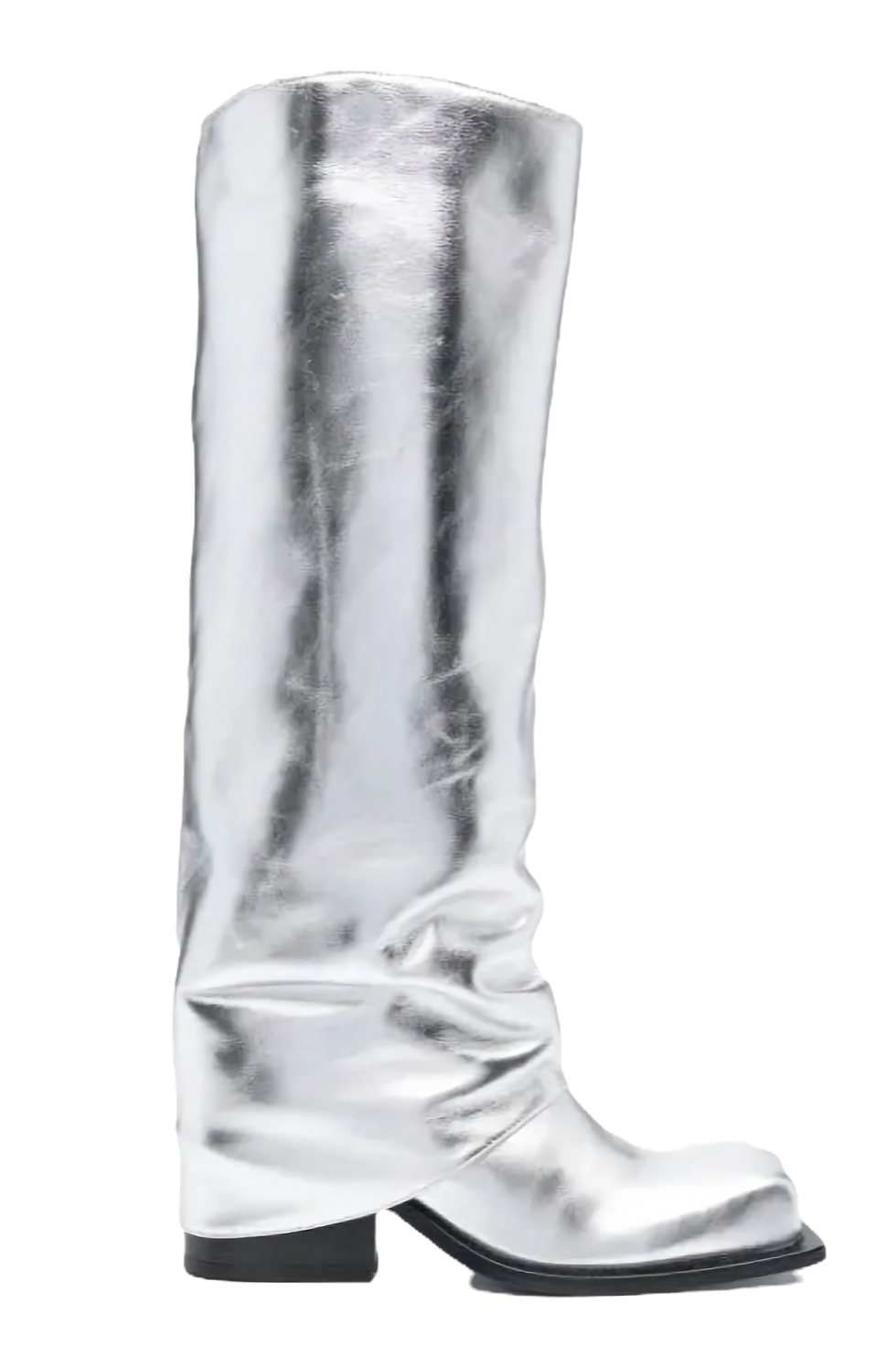 Marigold Shadows Baddie Barrel Boot - Silver