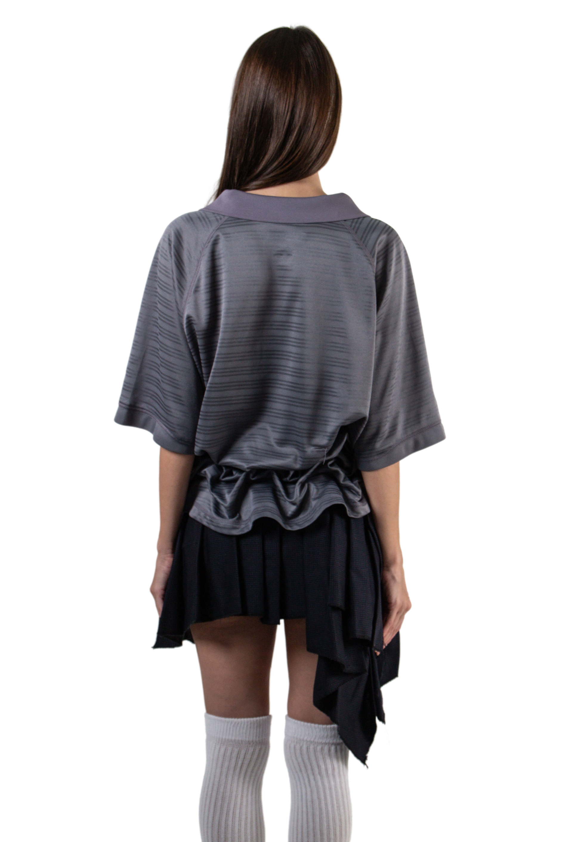 VLACKBOOK Vintage Hand Smocked Soccer Jersey in Grey