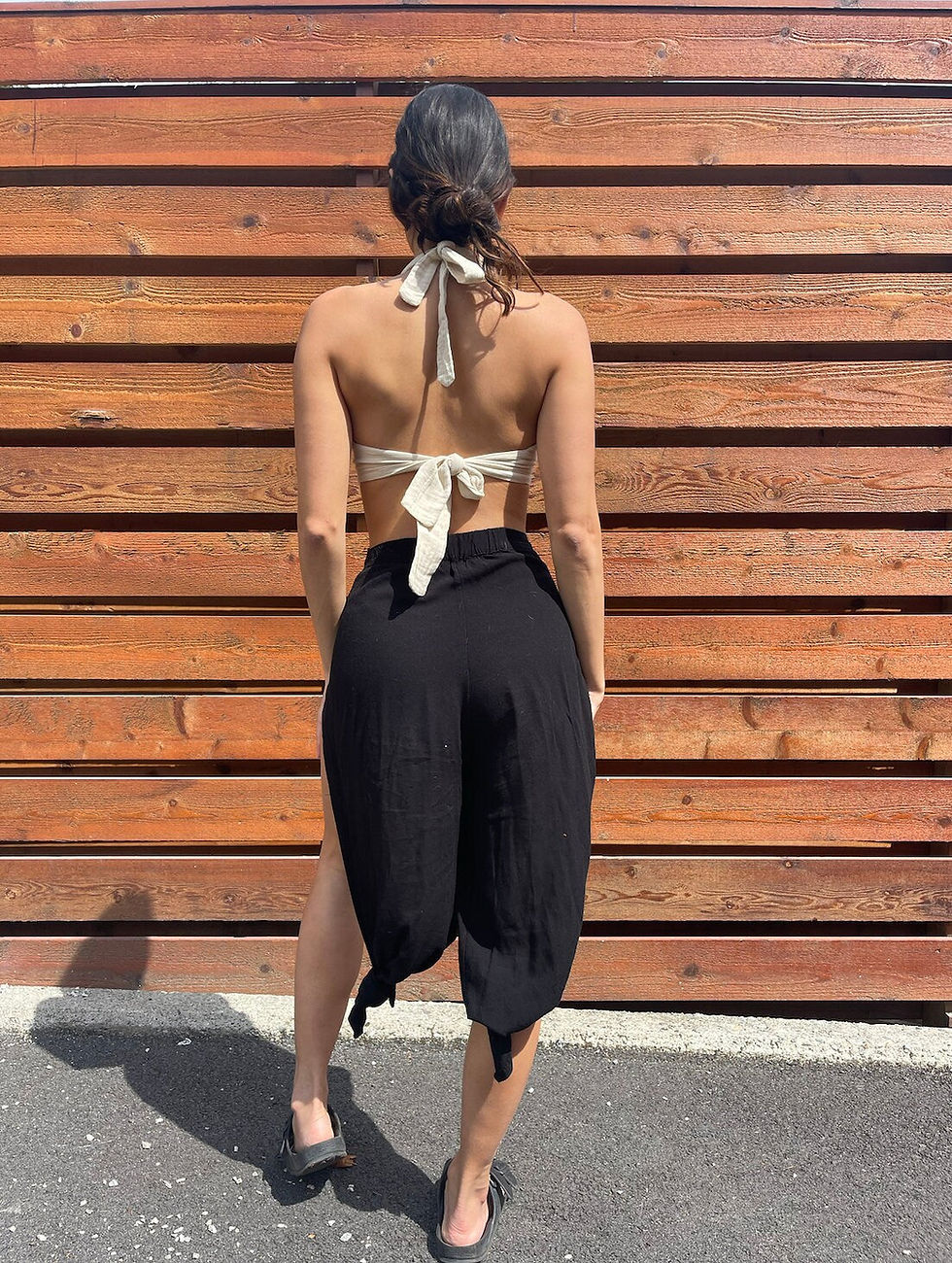 Heart Earth Craft Beige Cotton Boho Crop Top | Indie Identity