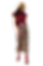 Q2 Sheer Long Leopard Print Bodycon Mesh Midi Skirt