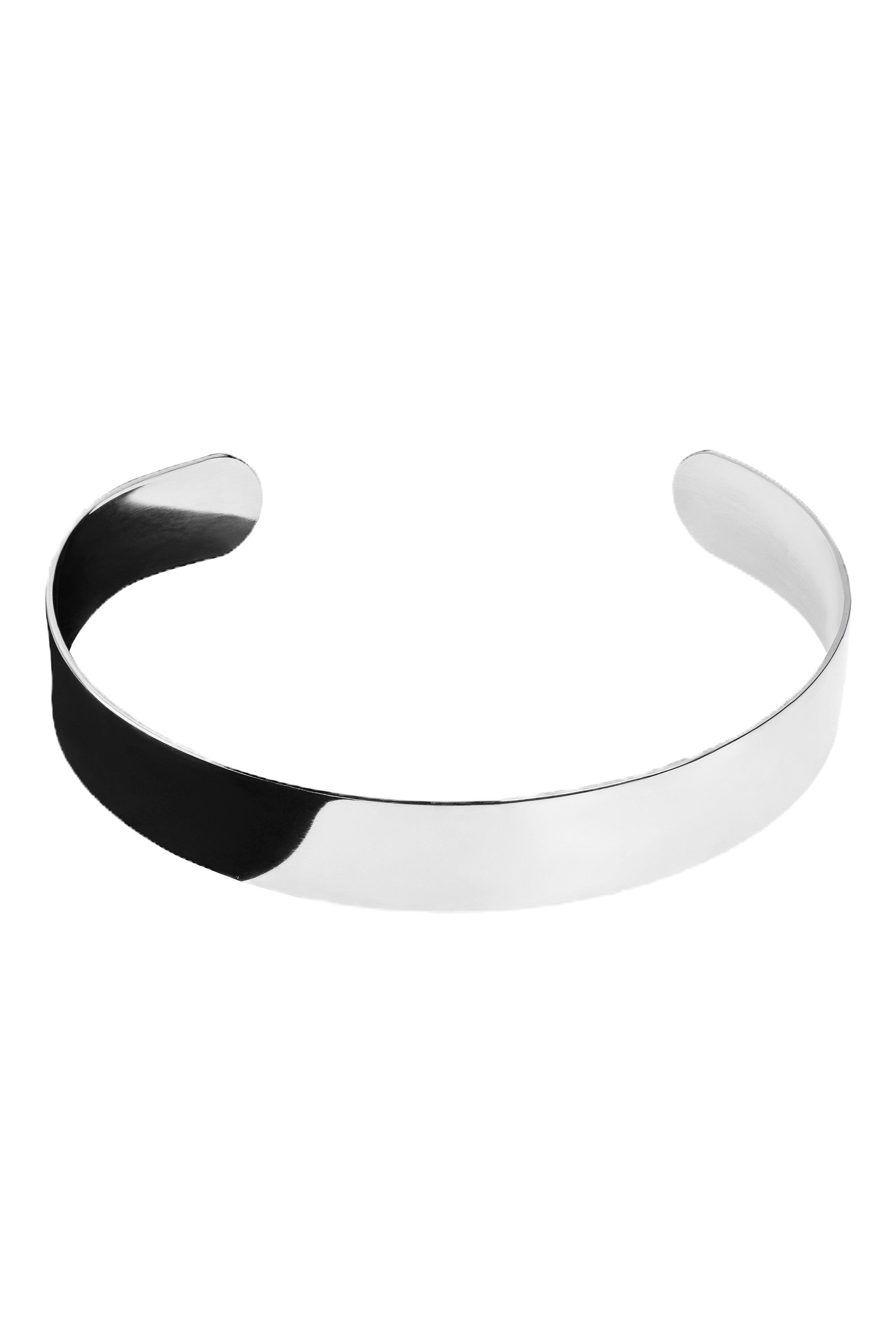 Eklexic 3/4 Inch Collar Necklace in Silver