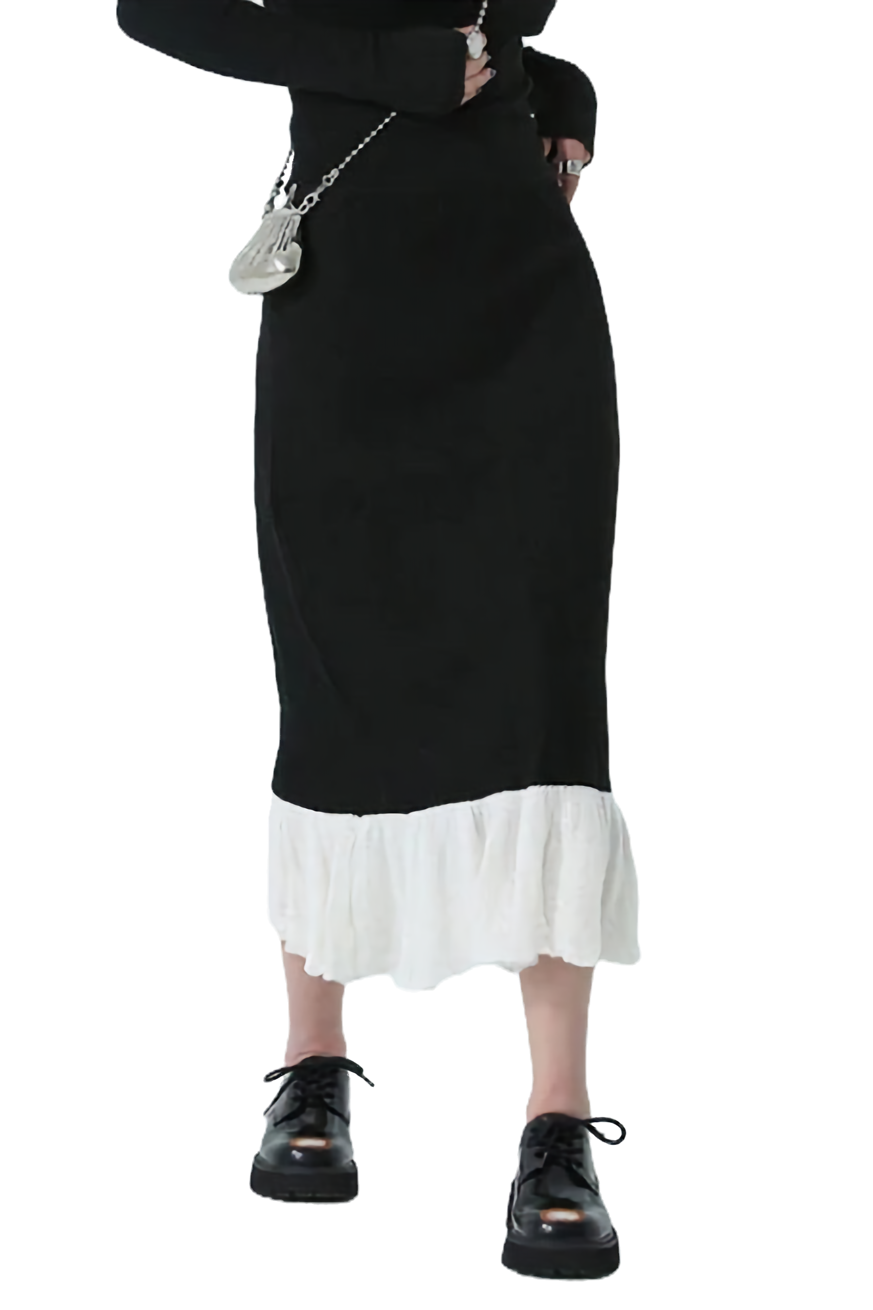 Marigold Shadows Chambrey Cutout Skirt