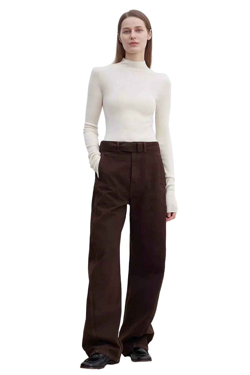 Thumbnail: Firelady Fur "Shadow Dance" Washed Design Slim Jeans