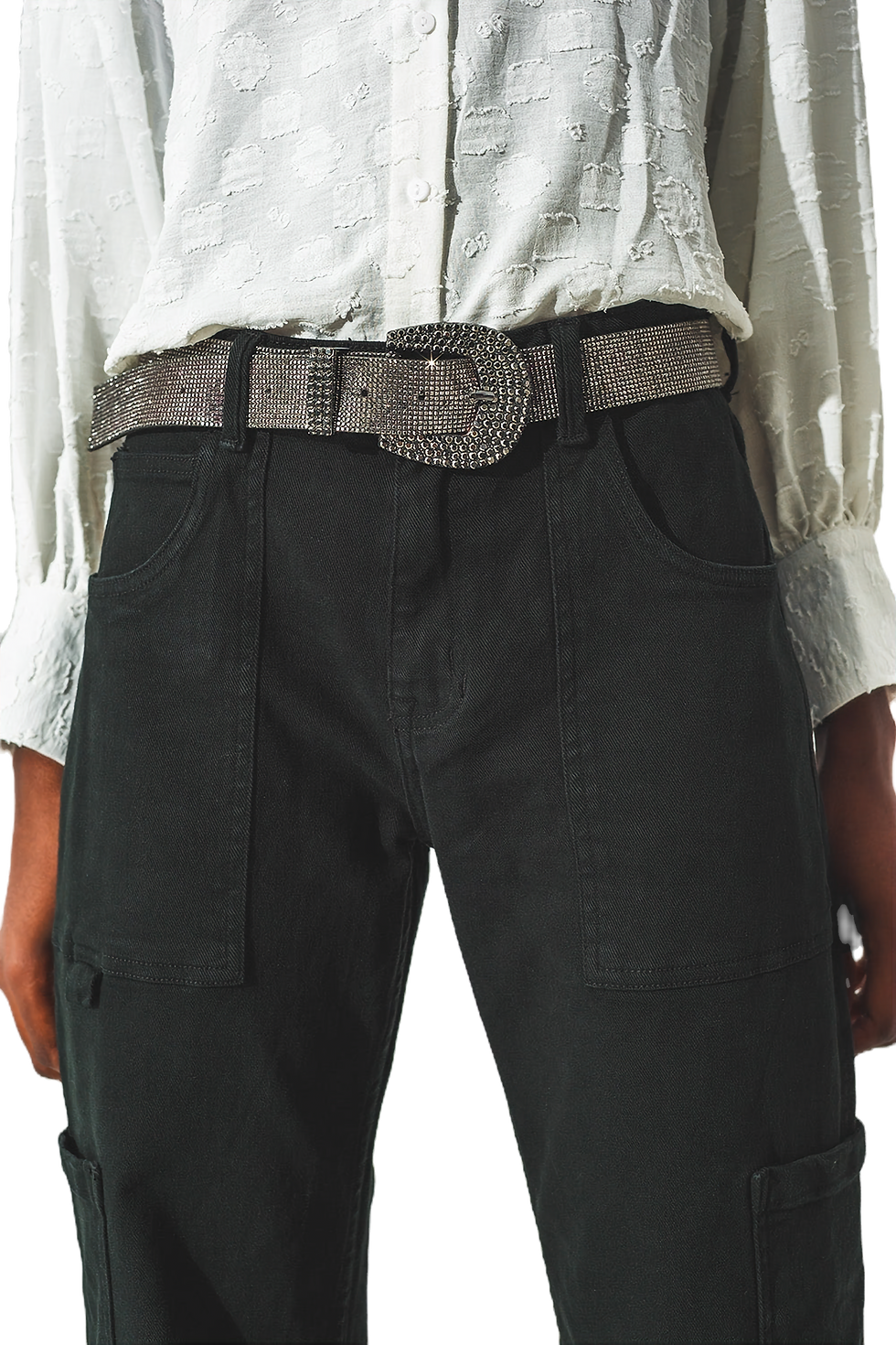 Thumbnail: Q2 Straight Leg Cargo Pants in Black