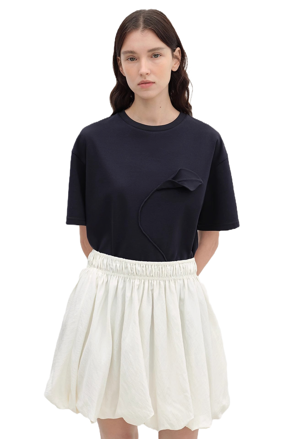 Thumbnail: Firelady Fur "Bubble Park" Elastic Waist Three-Dimensional Flower Bud Skirt