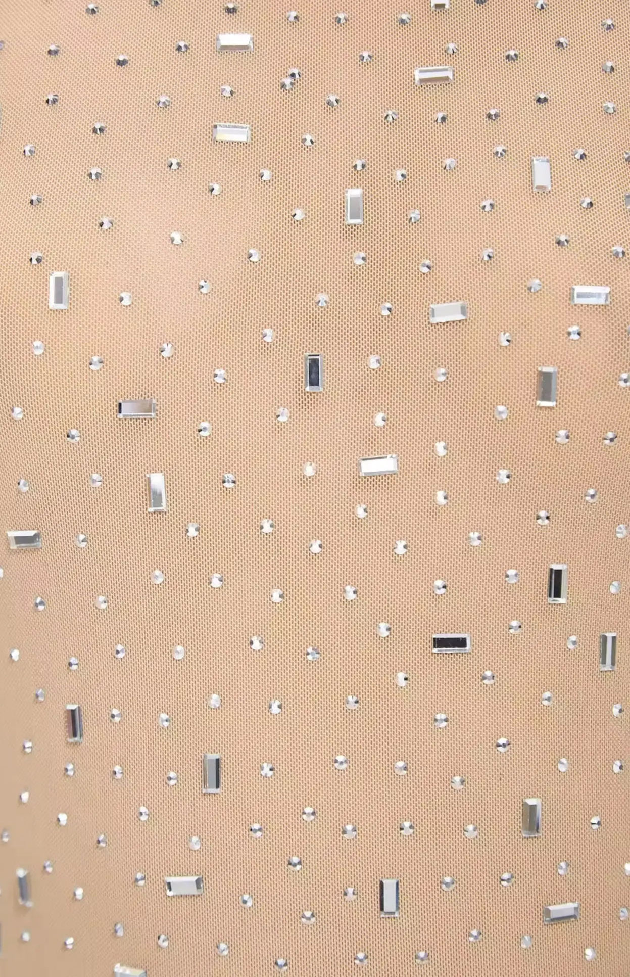 GUZUNDSTRAUS Huna Crystal Embellished Backless Maxi Dress Beige