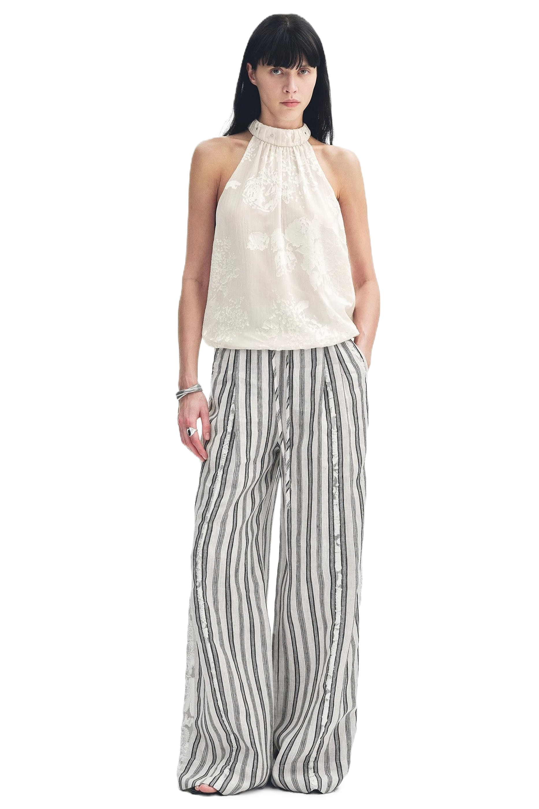 Firelady Fur "Light and Shadow" Retro Posey Halter Neck Top