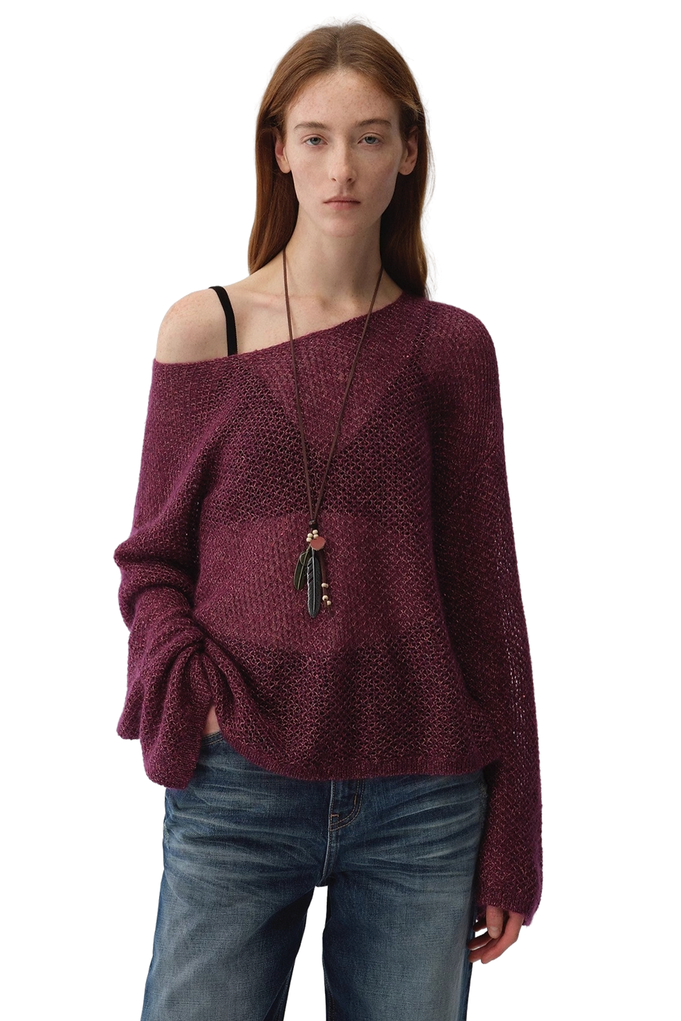Firelady Fur "Sparkling Spring" Mohair Sequin Knit Oversized Sweater