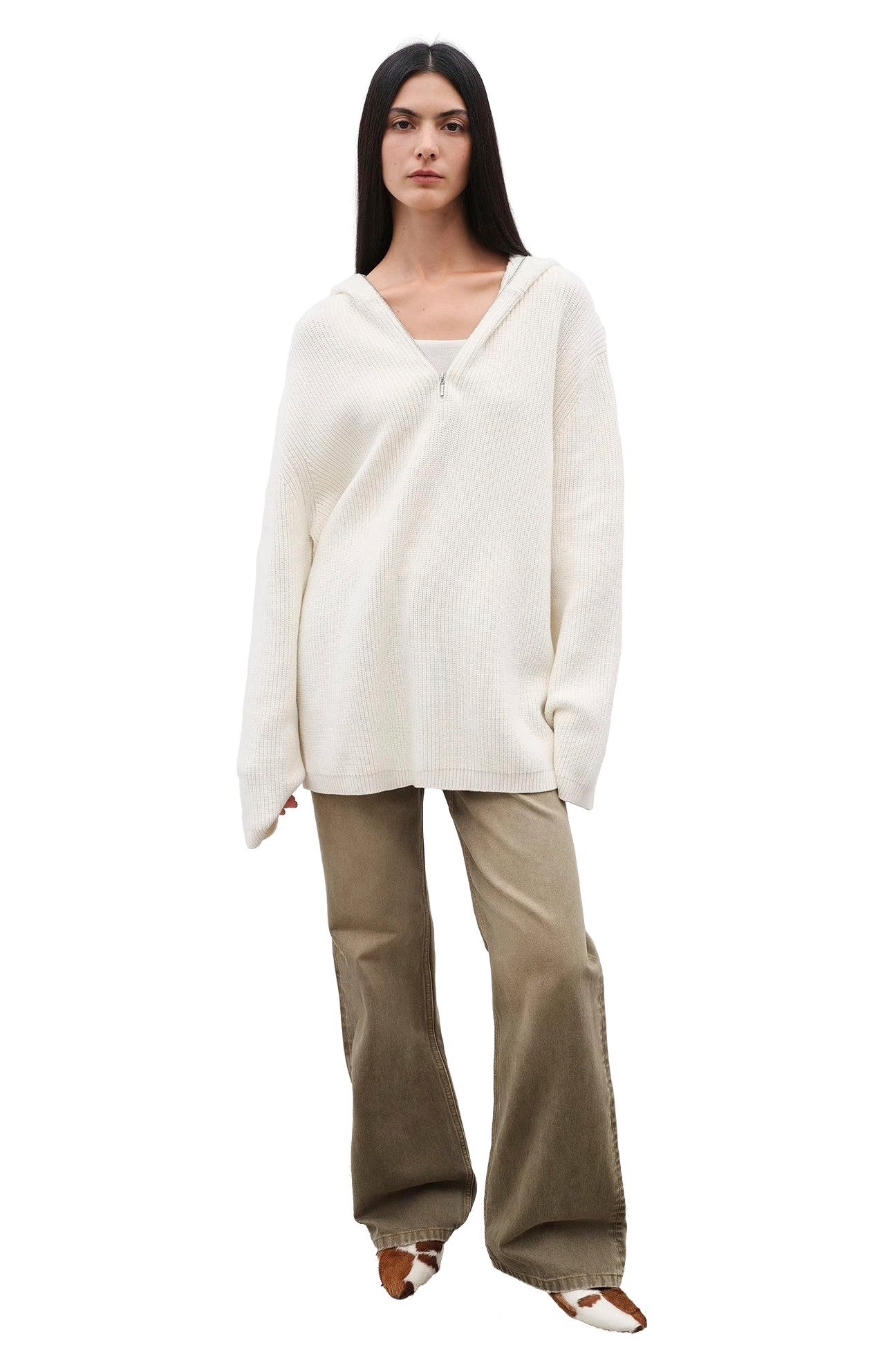 Firelady Fur "Flare Mark" Retro Washed Flared Jeans