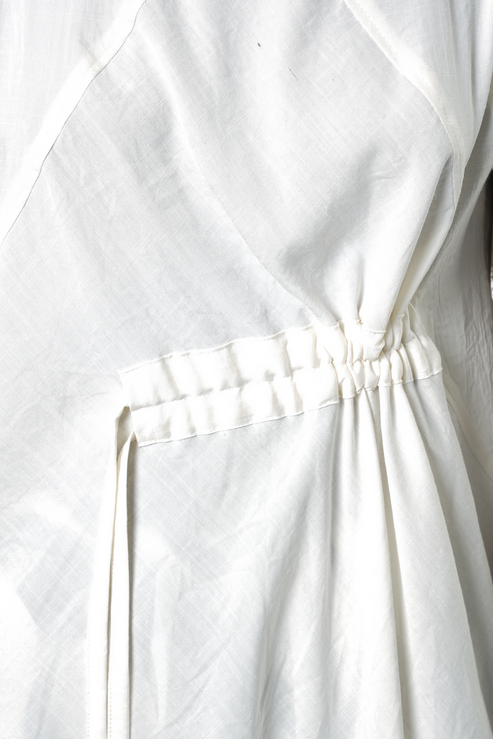 Thumbnail: Metamorphoza Asymmetric Tunic Top With Linen In Lilac